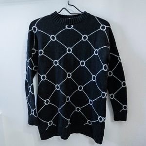 Chain Design Sweater Thick Fabric